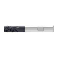 Corner Radius End Mill: 18.00 mm Dia, 38.00 mm LOC, 2.00 mm Radius, 6 Flute, Solid Carbide