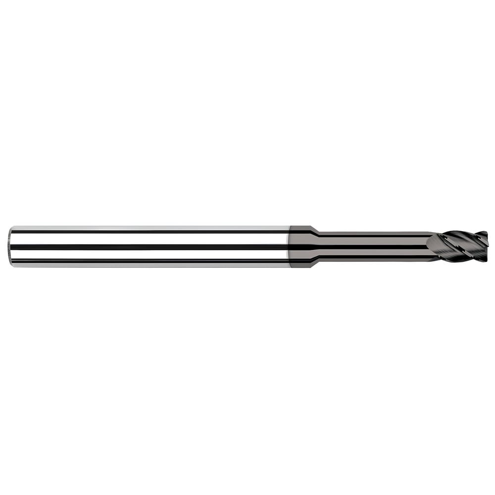 Corner Radius End Mill: 0.0470" Dia, 1.80 mm LOC, 0.0050" Radius, 4 Flute, Solid Carbide