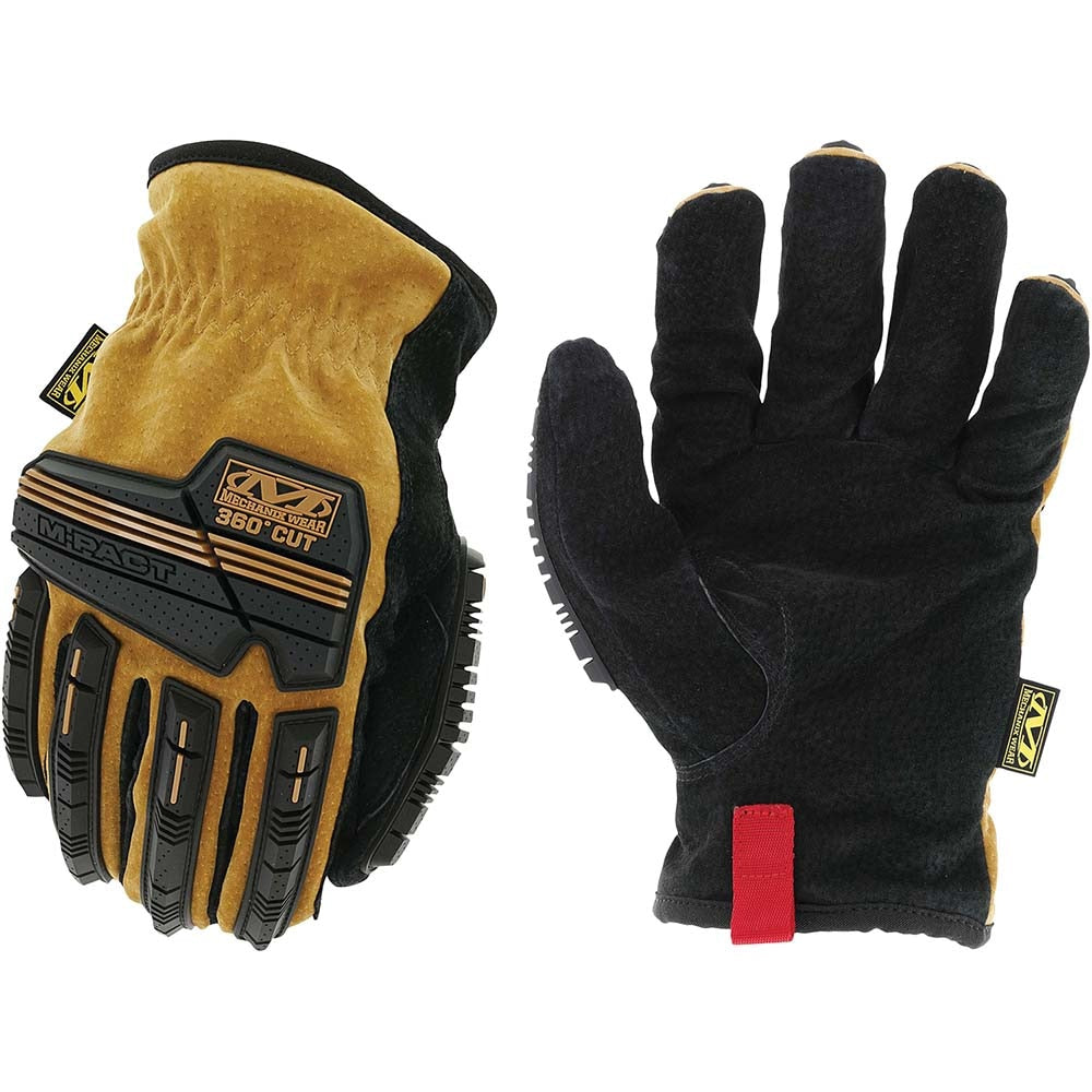 Cut & Puncture-Resistant Gloves: Mechanix Wear LDMPLT-X75, Size Medium, ANSI Cut A4, ANSI Puncture 3, Leather Lined, Leather