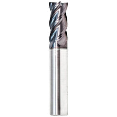 Corner Radius End Mill: 3/4" Dia, 1-1/4" LOC, 0.0600" Radius, 4 Flute, Solid Carbide