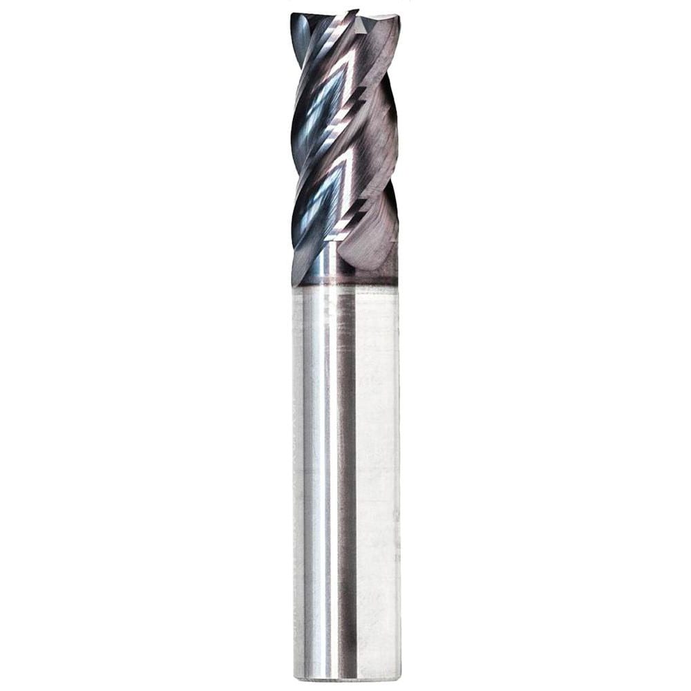 Corner Radius End Mill: 1/2" Dia, 5/8" LOC, 0.0150" Radius, 4 Flute, Solid Carbide