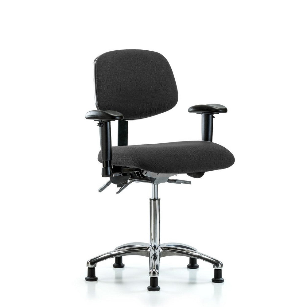 ESD Task Chair: Conductive Cloth, 29" Seat Height, Black