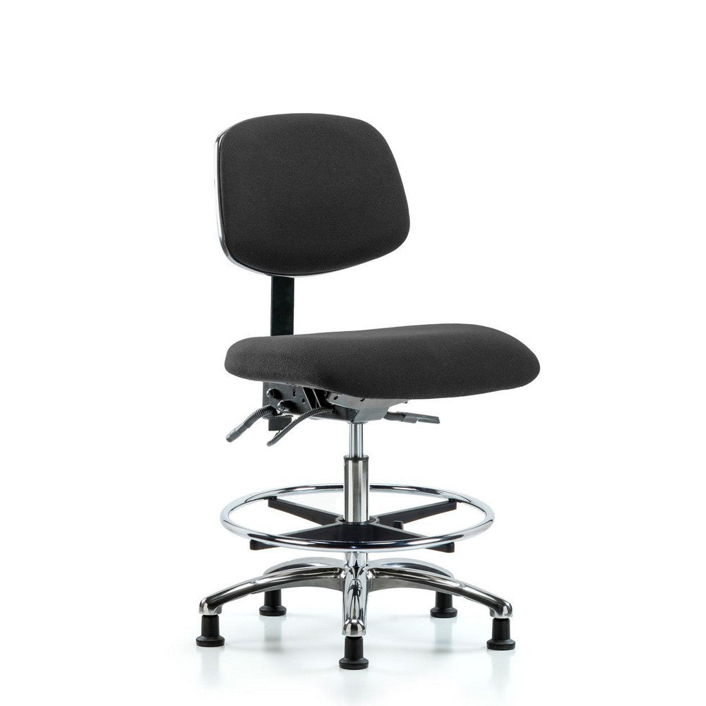 ESD Task Chair: Conductive Cloth, 29" Seat Height, Black