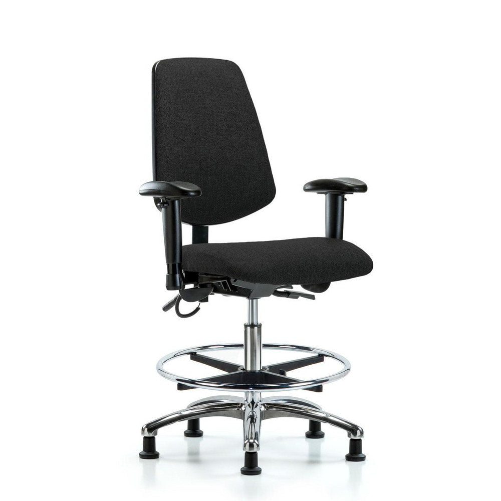 ESD Task Chair: Conductive Cloth, 29" Seat Height, Black