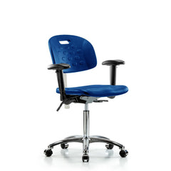 Clean Room Task Chair: Polyurethane, 28" Seat Height, Blue