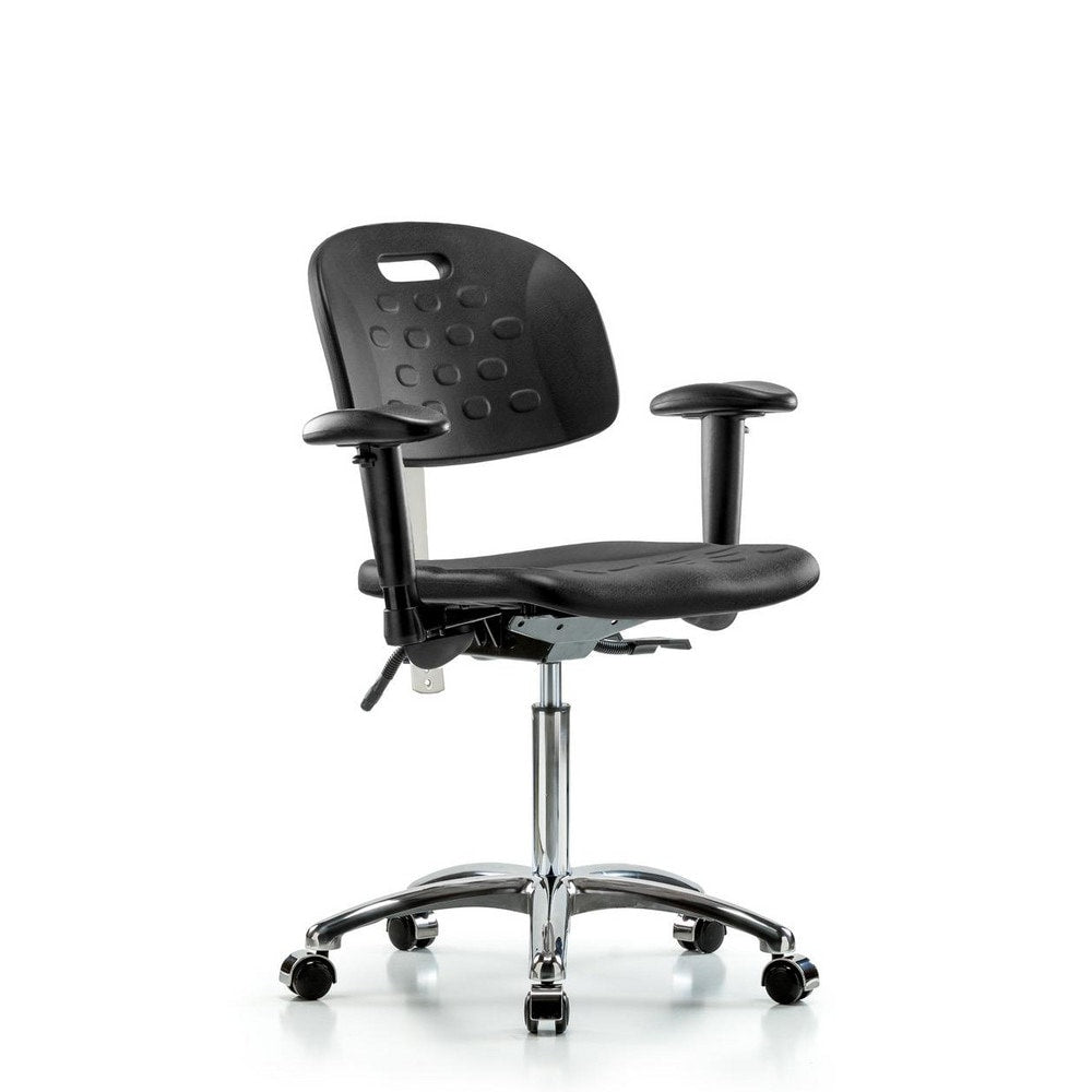 Clean Room Task Chair: Polyurethane, 28" Seat Height, Black