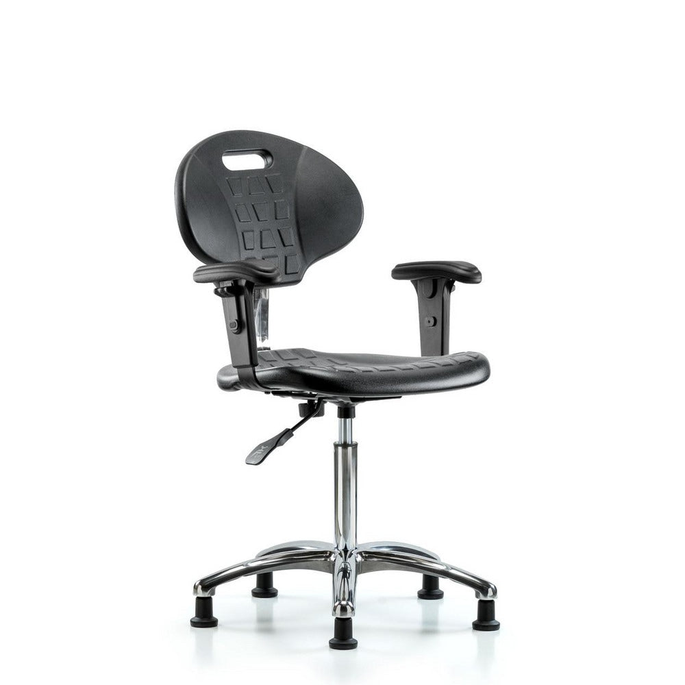 Clean Room Task Chair: Polyurethane, 27" Seat Height, Black