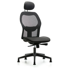 Mesh Office Task Chair: Vinyl, 23" Seat Height, Carbon