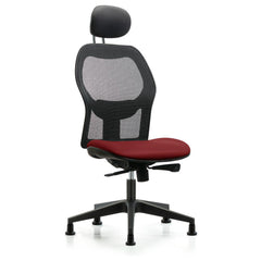 Mesh Office Task Chair: Vinyl, 23" Seat Height, Borscht