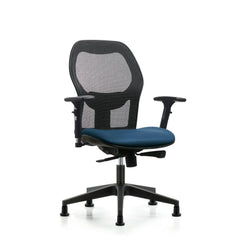 Mesh Office Task Chair: Vinyl, 23" Seat Height, Marine Blue