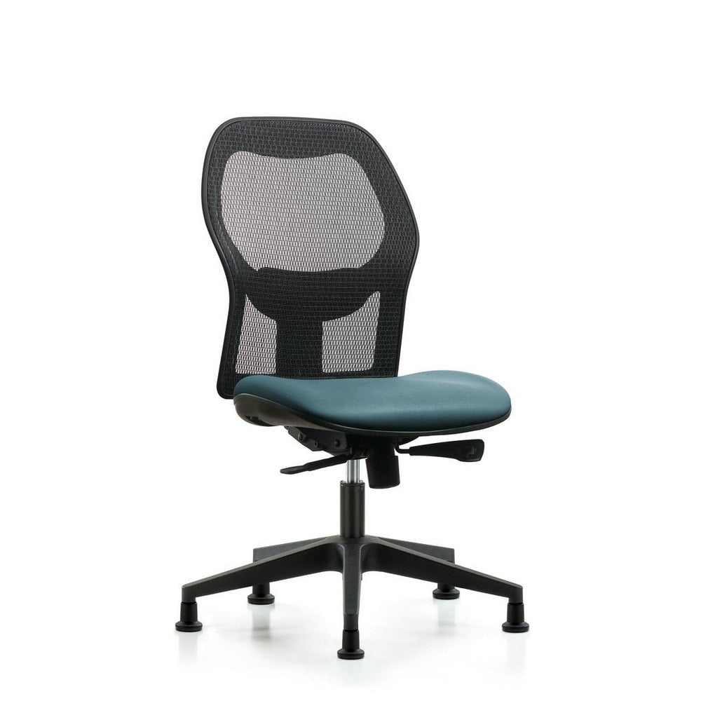 Mesh Office Task Chair: Vinyl, 23" Seat Height, Storm