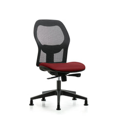 Mesh Office Task Chair: Vinyl, 23" Seat Height, Borscht