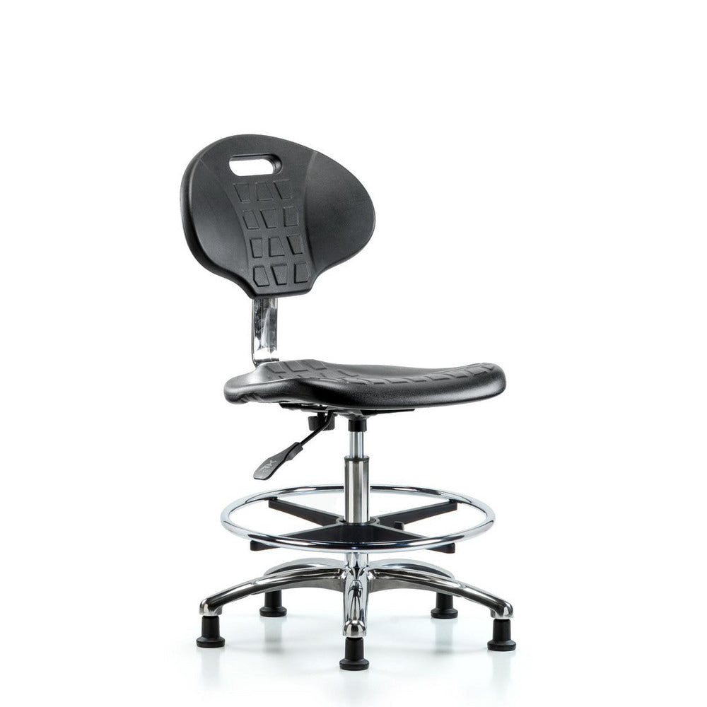 Clean Room Task Chair: Polyurethane, 27" Seat Height, Black