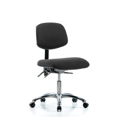 ESD Task Chair: Conductive Cloth, 24" Seat Height, Black