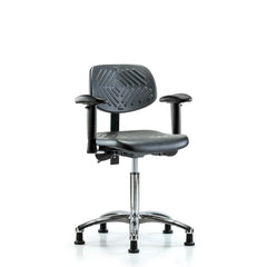 Polyurethane Task Chair: Polyurethane, 28" Seat Height, Black