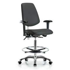 Clean Room Task Chair: Vinyl, 36" Seat Height, Charcoal