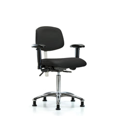 Clean Room Task Chair: Vinyl, 29" Seat Height, Black