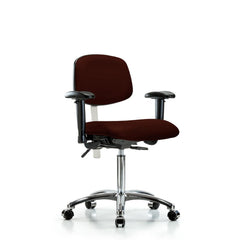 Clean Room Task Chair: Vinyl, 29" Seat Height, Burgundy