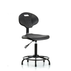 Polyurethane Task Chair: Polyurethane, 28-1/2" Seat Height, Black