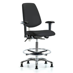 Clean Room Task Chair: Vinyl, 36" Seat Height, Black