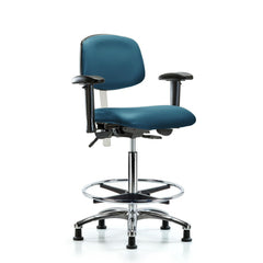 Clean Room Task Chair: Vinyl, 36" Seat Height, Marine Blue