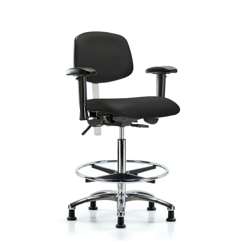 Clean Room Task Chair: Vinyl, 36" Seat Height, Black