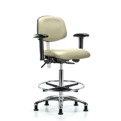 Clean Room Task Chair: Vinyl, 36" Seat Height, Adobe White