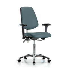 Clean Room Task Chair: Vinyl, 29" Seat Height, Colonial Blue