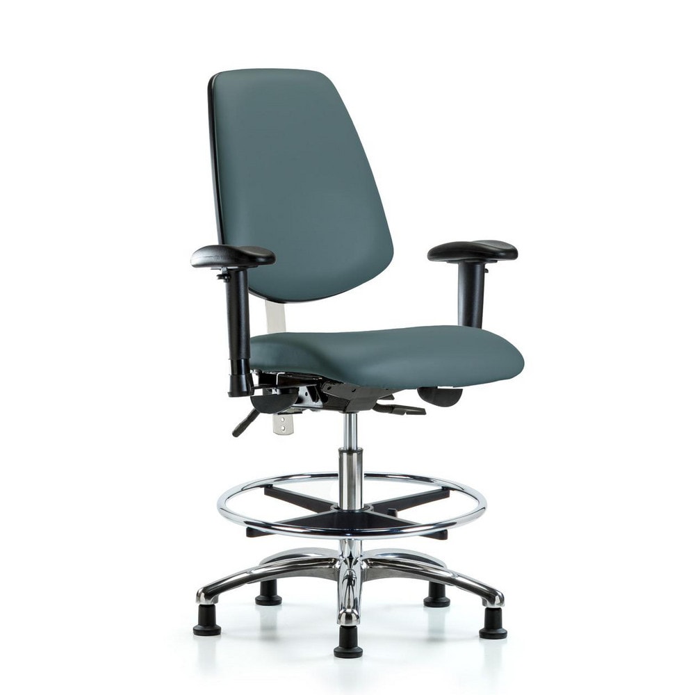 Clean Room Task Chair: Vinyl, 29" Seat Height, Colonial Blue