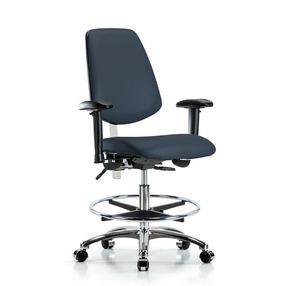 Clean Room Task Chair: Vinyl, 29" Seat Height, Imperial Blue