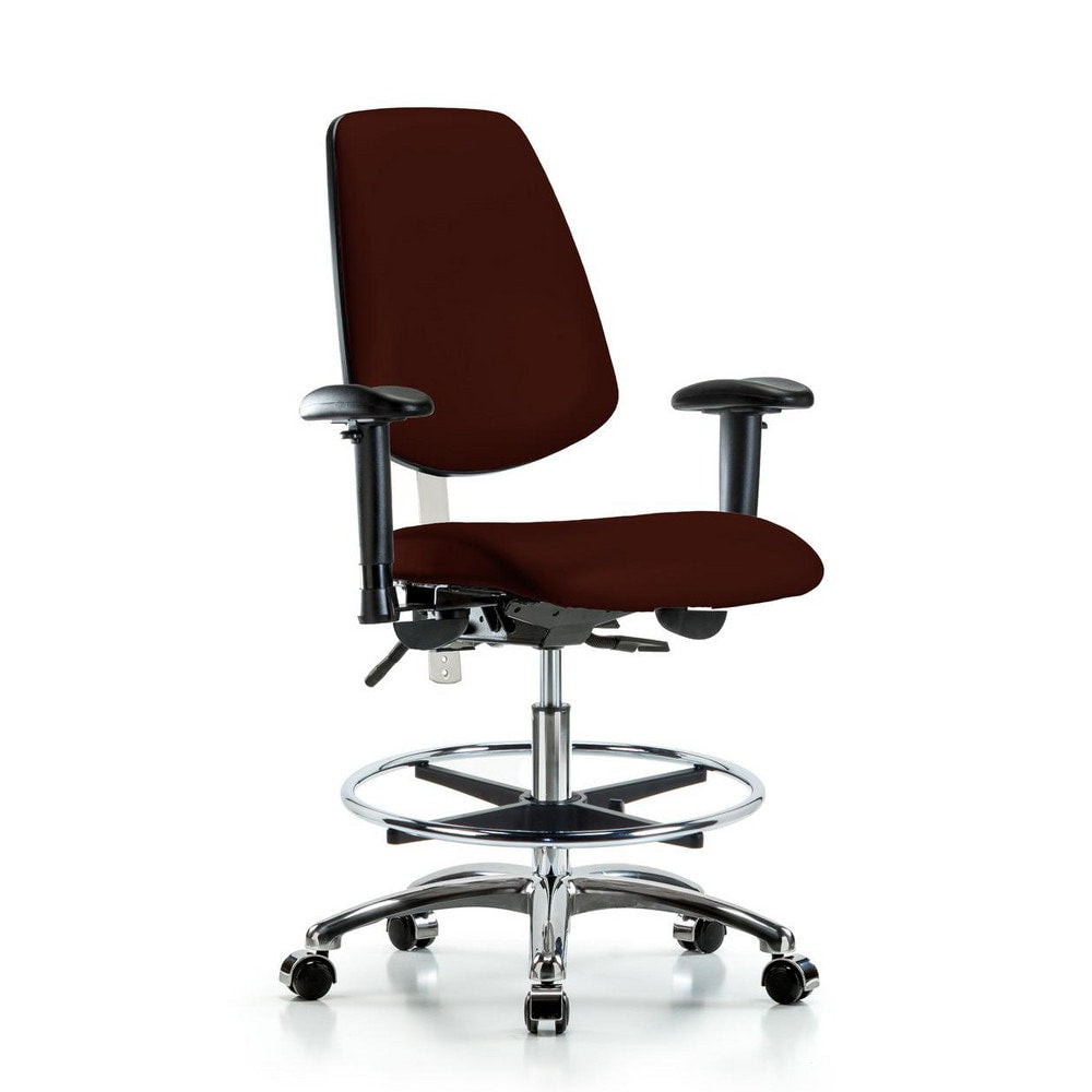 Clean Room Task Chair: Vinyl, 29" Seat Height, Burgundy