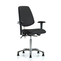 Clean Room Task Chair: Vinyl, 29" Seat Height, Black