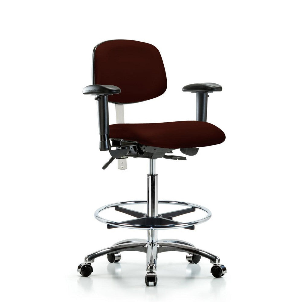 Clean Room Task Chair: Vinyl, 36" Seat Height, Burgundy