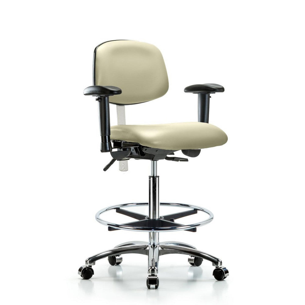 Clean Room Task Chair: Vinyl, 36" Seat Height, Adobe White