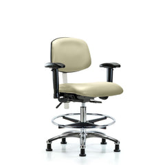 Clean Room Task Chair: Vinyl, 29" Seat Height, Adobe White