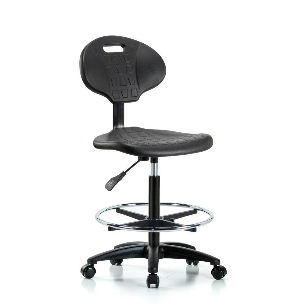 Polyurethane Task Chair: Polyurethane, 33" Seat Height, Black