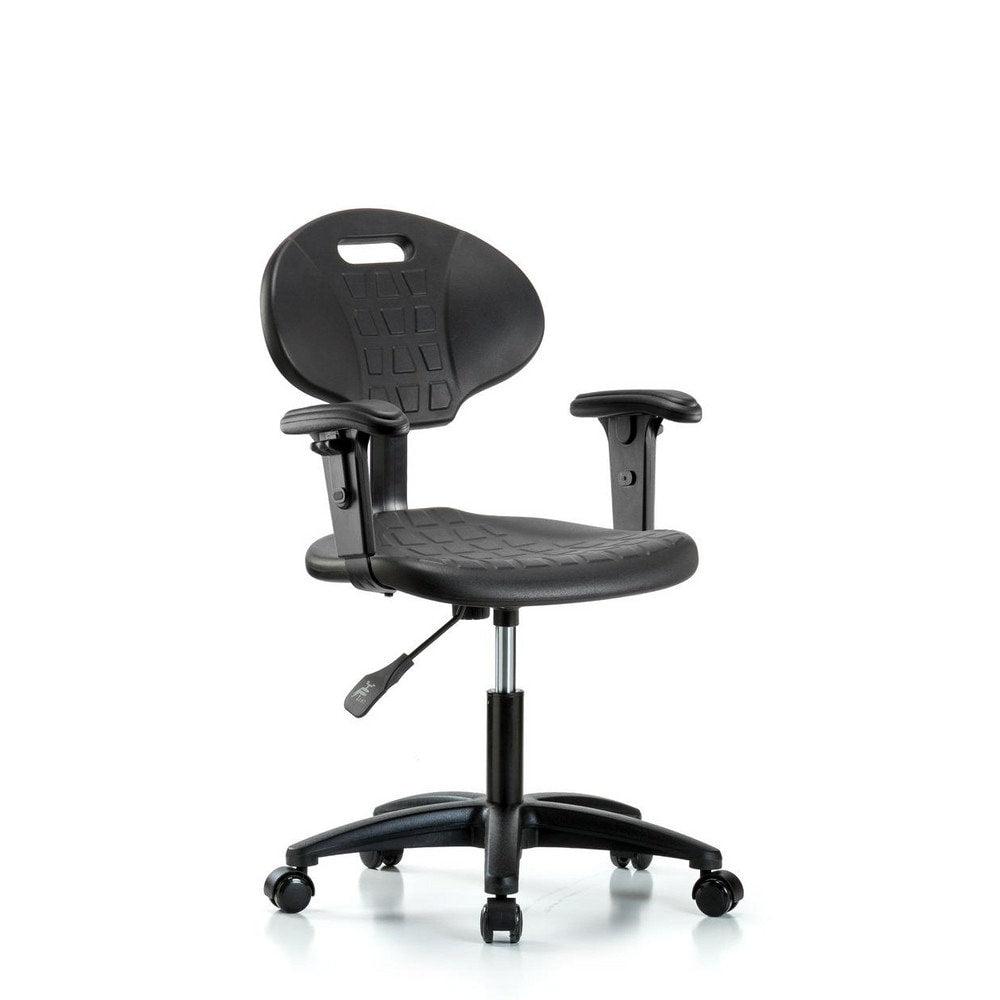 Polyurethane Task Chair: Polyurethane, 21" Seat Height, Black