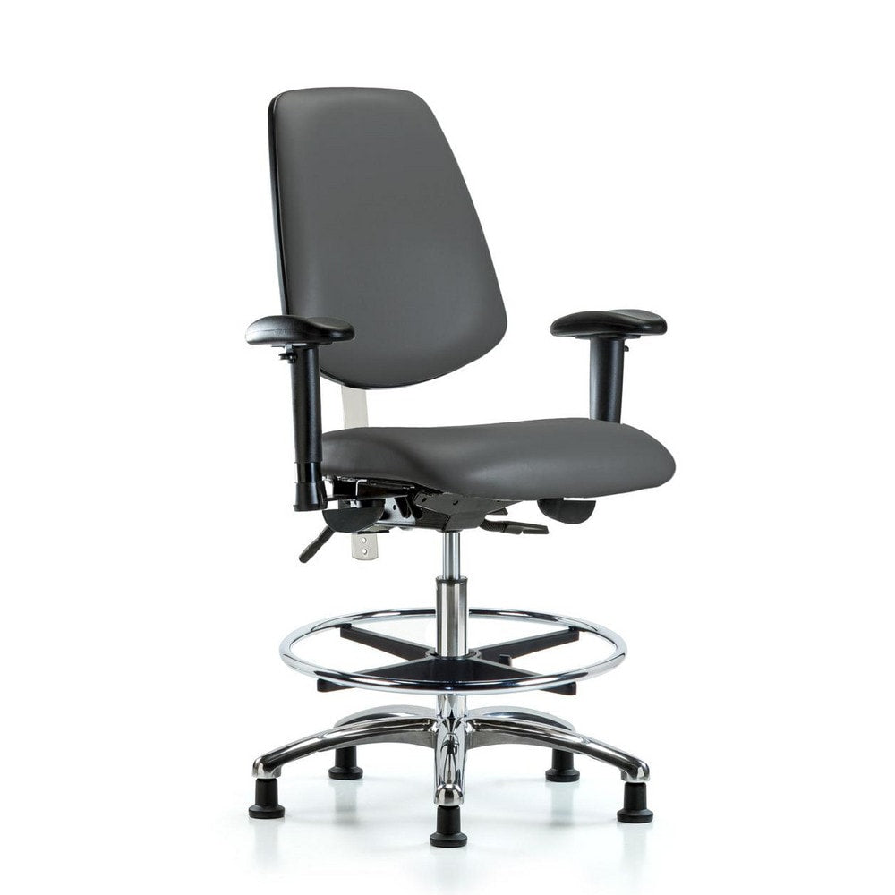 Clean Room Task Chair: Vinyl, 29" Seat Height, Carbon