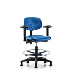 Polyurethane Task Chair: Polyurethane, 26-3/4" Seat Height, Blue