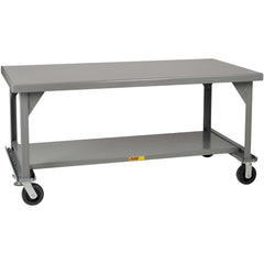 Mobile Work Benches; Bench Type: Mobile Heavy-Duty Workbench; Edge Type: Square; Depth (Inch): 30; Leg Style: Fixed; Load Capacity (Lb.