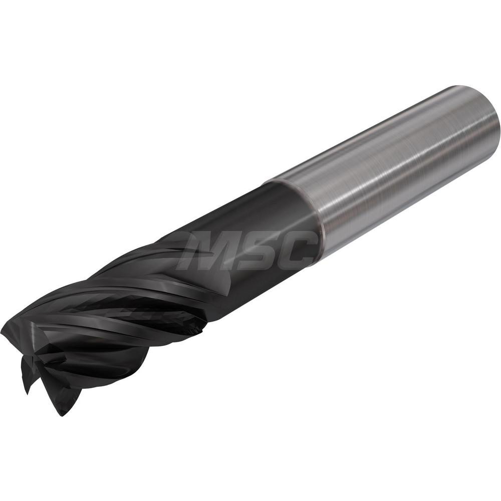 Square End Mill: 1/2" Dia, 2-1/2" LOC, 4 Flute, Solid Carbide