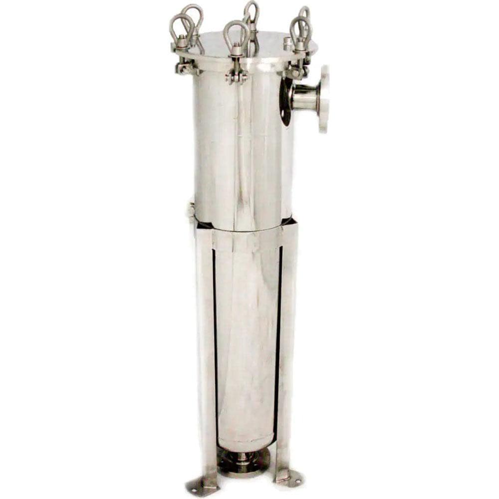 Bag Filter Housings; Bag Size (#): 4; Overall Length: 30.00; Overall Diameter: 6.000; Pipe Size: 1 in; End Connections: NPT; Maximum Flow Rate: 40.0; Maximum Working Pressure: 150.000; Maximum Working Temperature: 300