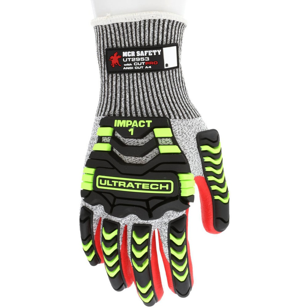 Cut, Puncture & Abrasion-Resistant Gloves: UltraTech UT2953, Size 2X-Large, ANSI Cut A4, ANSI Puncture 4, Foam Nitrile, HPPE