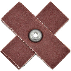 Cross & Square Pads; Pad Type: Cross; Abrasive Type: Coated; Grade: Very Fine; Grit: 180; Eyelet Size: 8-32; Pad Length: 2.0000; Pad Width: 0.75; Abrasive Material: Aluminum Oxide