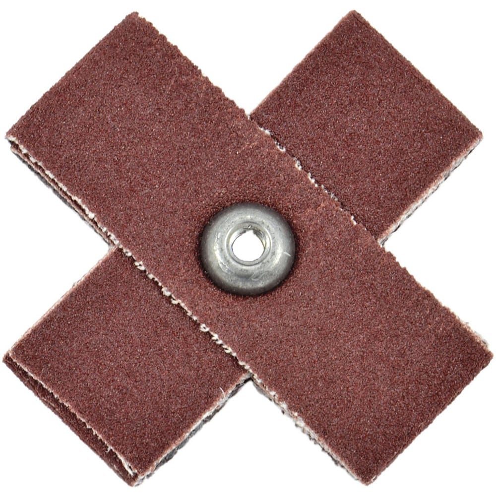 Cross & Square Pads; Pad Type: Cross; Abrasive Type: Coated; Grade: Fine; Grit: 120; Eyelet Size: 3-48; Pad Length: 1.0000; Pad Width: 0.375; Abrasive Material: Aluminum Oxide