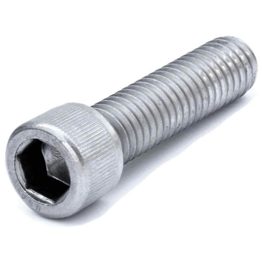 Hex Socket Cap Screw: 1/4-20 Thread, 2" Length Under Head, Stainless Steel, Bright/Uncoated Finish