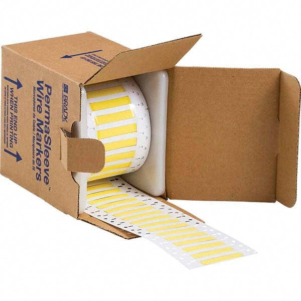 Label Maker Label: Yellow, Polyolefin, 5,000 per Roll