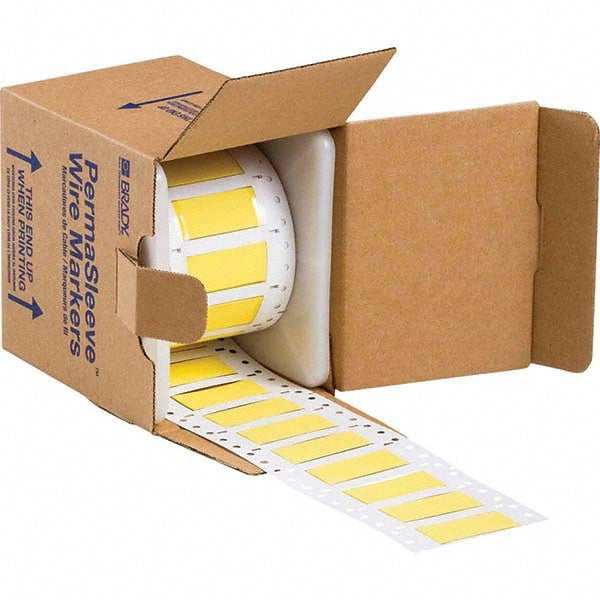 Label Maker Label: Yellow, Polyolefin, 250 per Roll