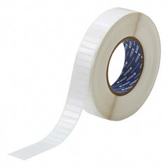 Label Maker Label: White, Polyester, 10,000 per Roll