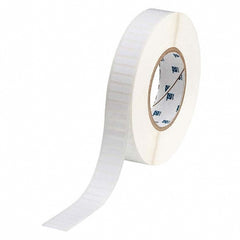 Label Maker Label: White, Polyester, 10,000 per Roll